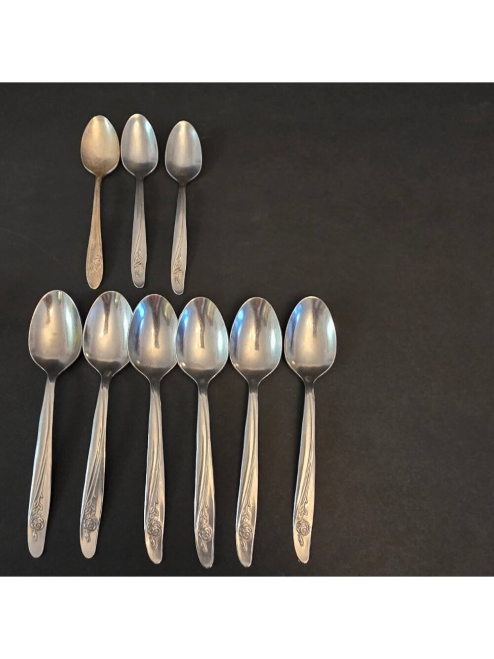 Oneida Community Tutor Queen Bess II Floral Pattern 6Tbs,3tsp Flatware Silverwar